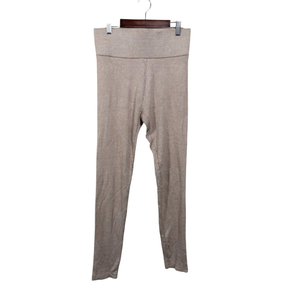Lou & Grey by Loft Cozy Leggings Brown Herringbone SZ S High Waisted